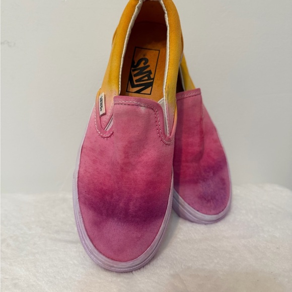 Vans Size 6 Classic Slip-On Pink Yellow Ombré - Picture 10 of 10